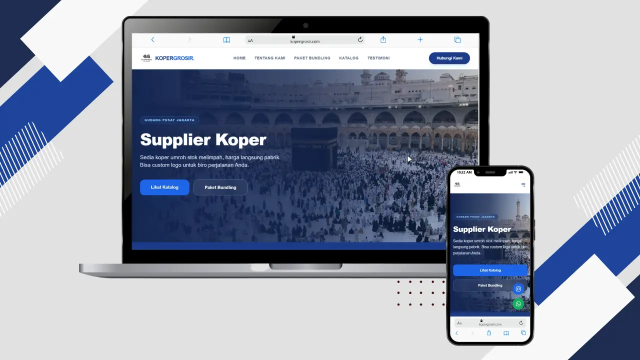 KoperGrosir - Landing Page & CMS Katalog Produk