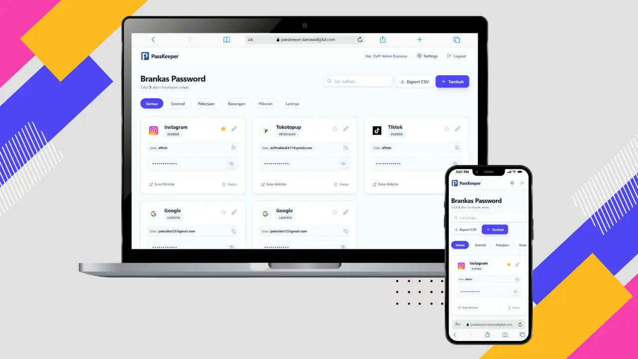 PassKeeper - Pengelola Kata Sandi Aman
